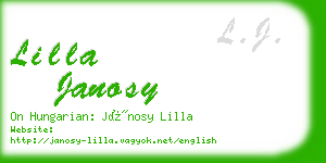 lilla janosy business card